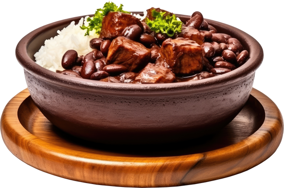 Traditional Brazilian feijoada food